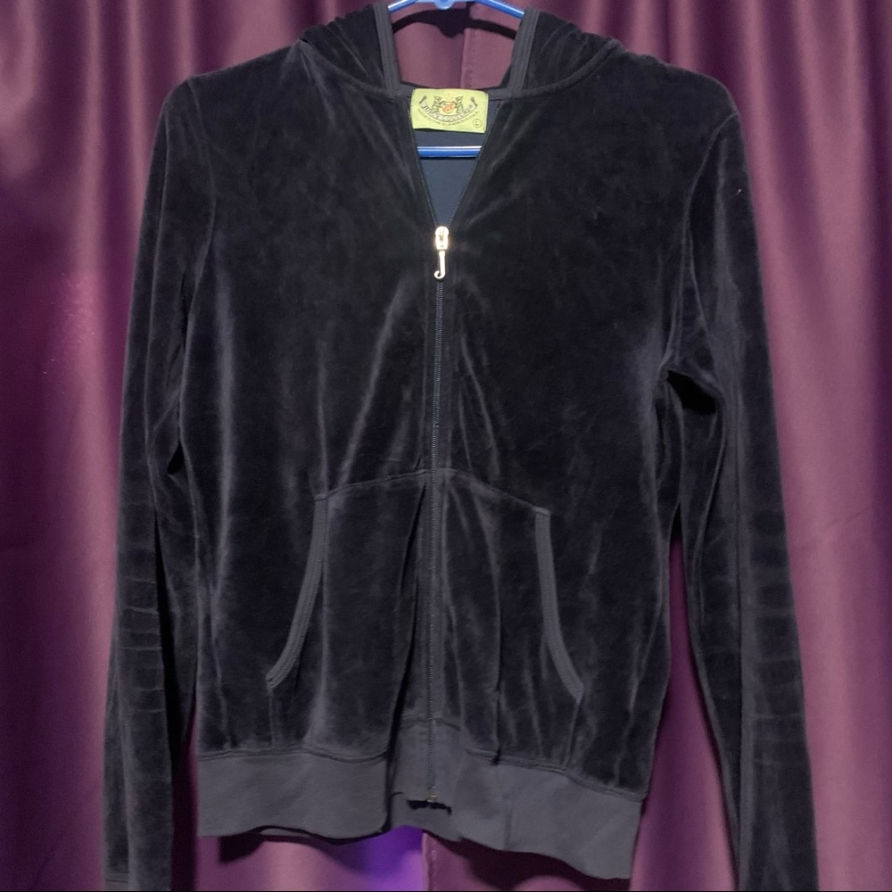 Dark Blue Juicy Couture Velour Tracksuit Jacket